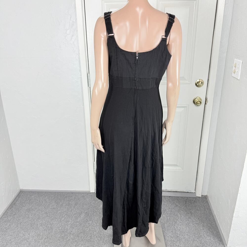 Vintage Y2K Royal Bones Dress XL Cotton Goth Medieval Hi Low Gothic D3-18 - Picture 4 of 8